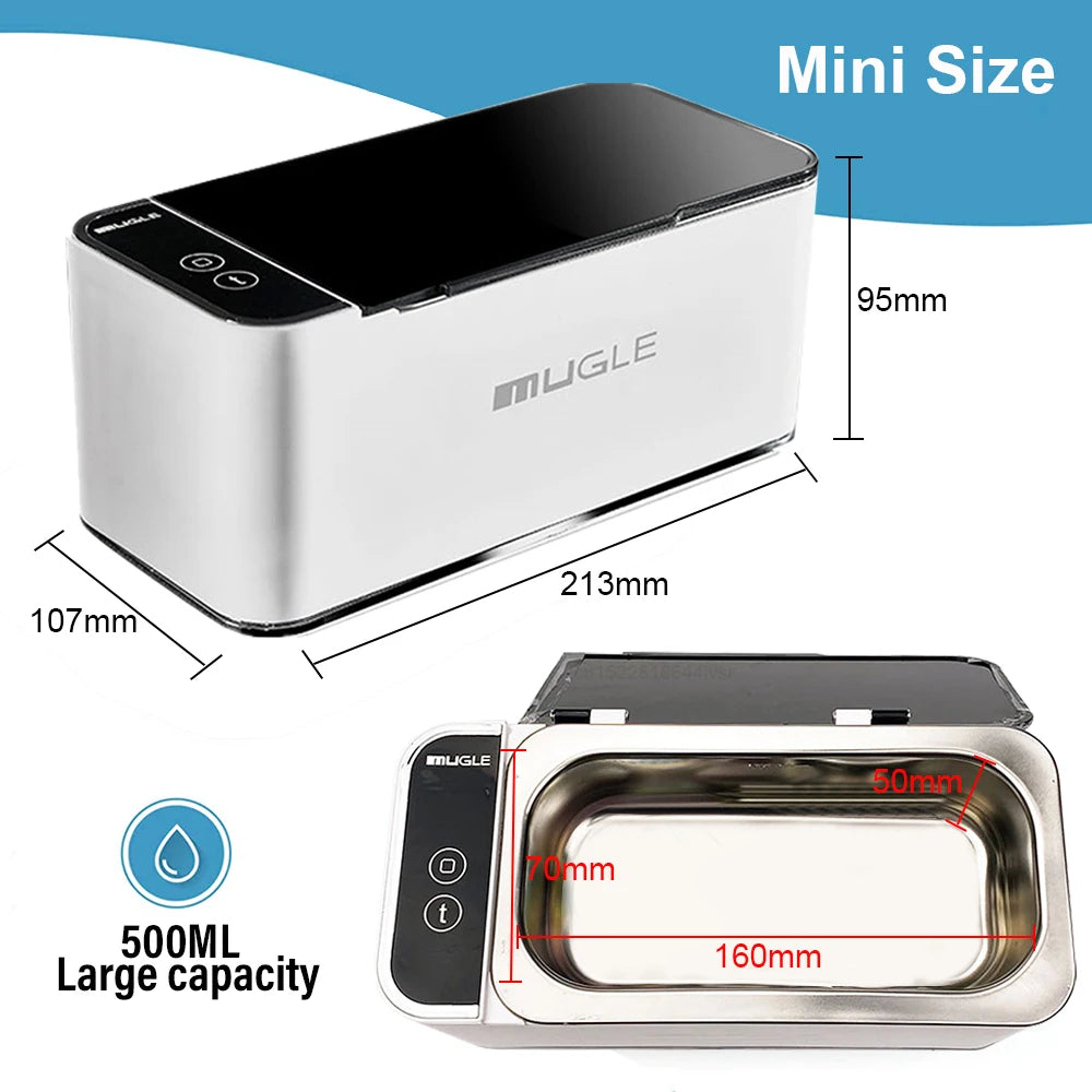 Ultrasonic Cleaner – Multi-Purpose 500ml Ultrasound Washing Machine