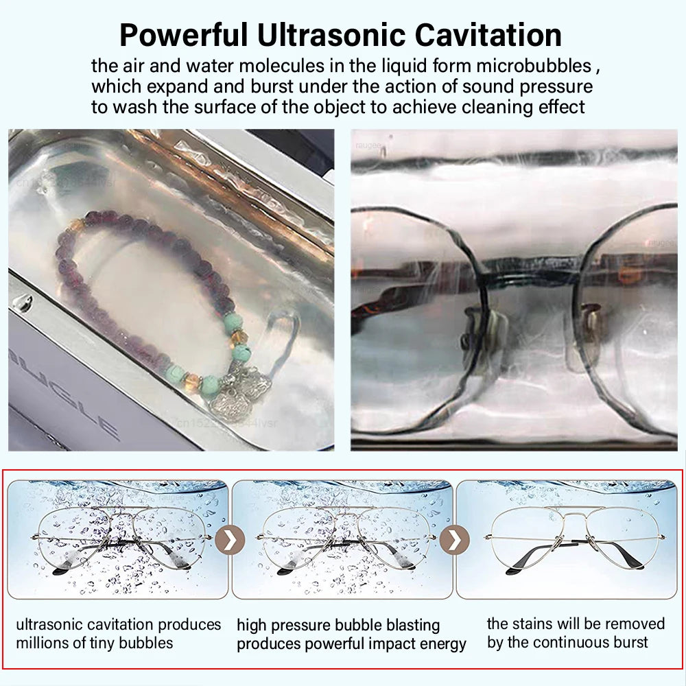 Ultrasonic Cleaner – Multi-Purpose 500ml Ultrasound Washing Machine