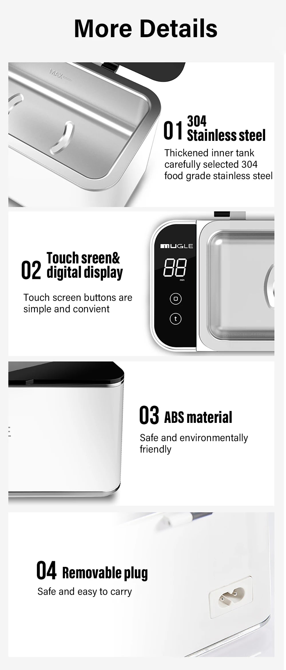 Ultrasonic Cleaner – Multi-Purpose 500ml Ultrasound Washing Machine
