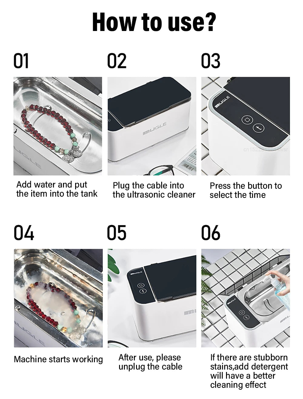 Ultrasonic Cleaner – Multi-Purpose 500ml Ultrasound Washing Machine